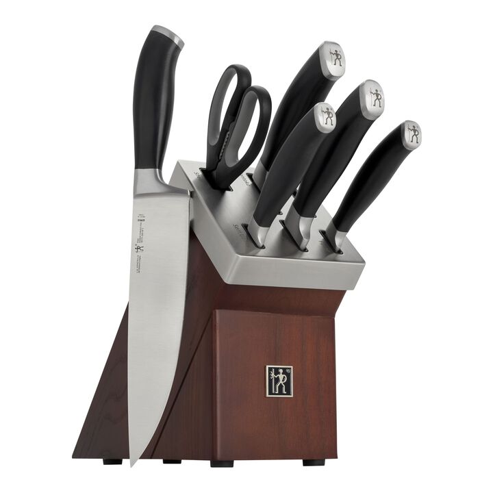 Elan, 7-pcs, Knife block set, brown, large 1
