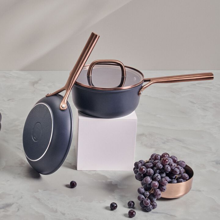 Milano, 18 cm Aluminium Saucepan with glass lid blue, large 3