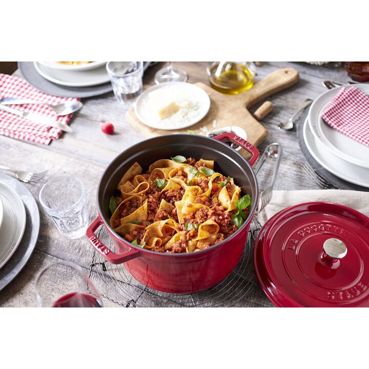 Cast Iron, 5 qt, Round, Dutch Oven Deep, Cherry - Factory Second, large 2