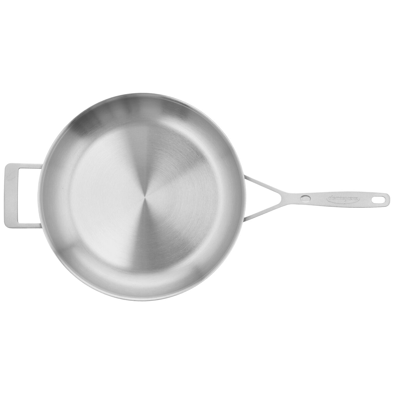 12.5-inch, 18/10 Stainless Steel, Fry Pan with Helper Handle,,large 2
