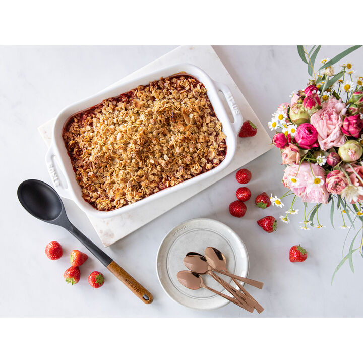 Ceramique, 34 cm, Ugnsform, Vit, large 4