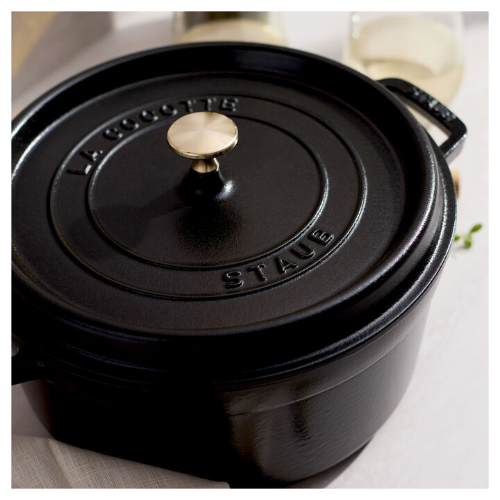 La Cocotte, 26 cm round Cast iron Cocotte black, large 3
