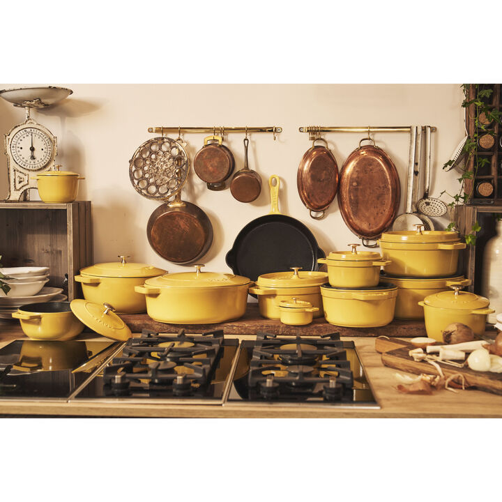 Cast Iron, 6.25 qt, Wide Oval Dutch Oven, citron, large 2