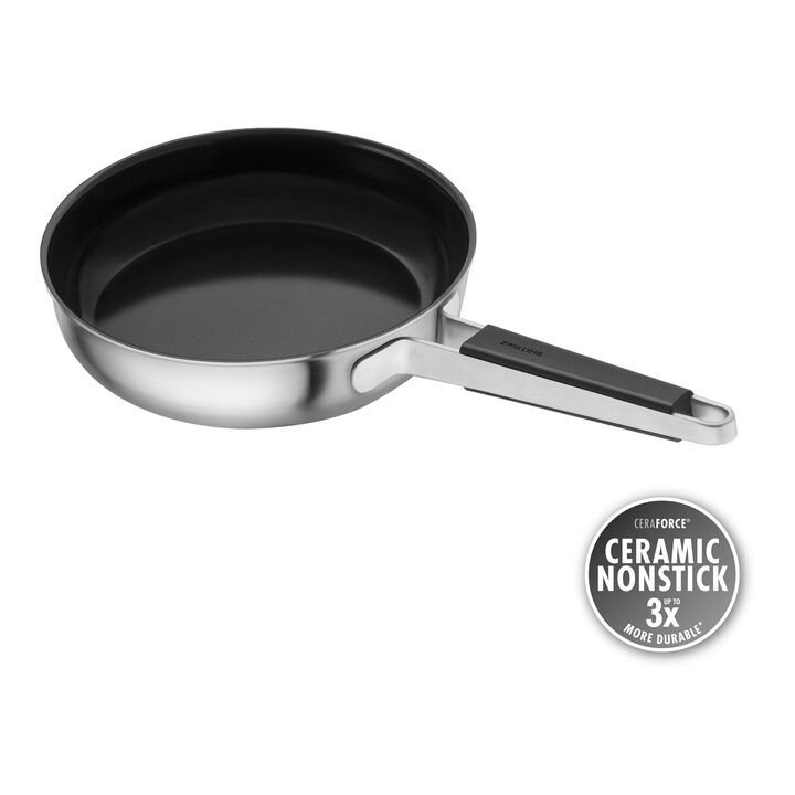 Pure, Padella, 24 cm, 18/10 acciaio inossidabile, Rivestimento antiaderente senza PFAS, large 1