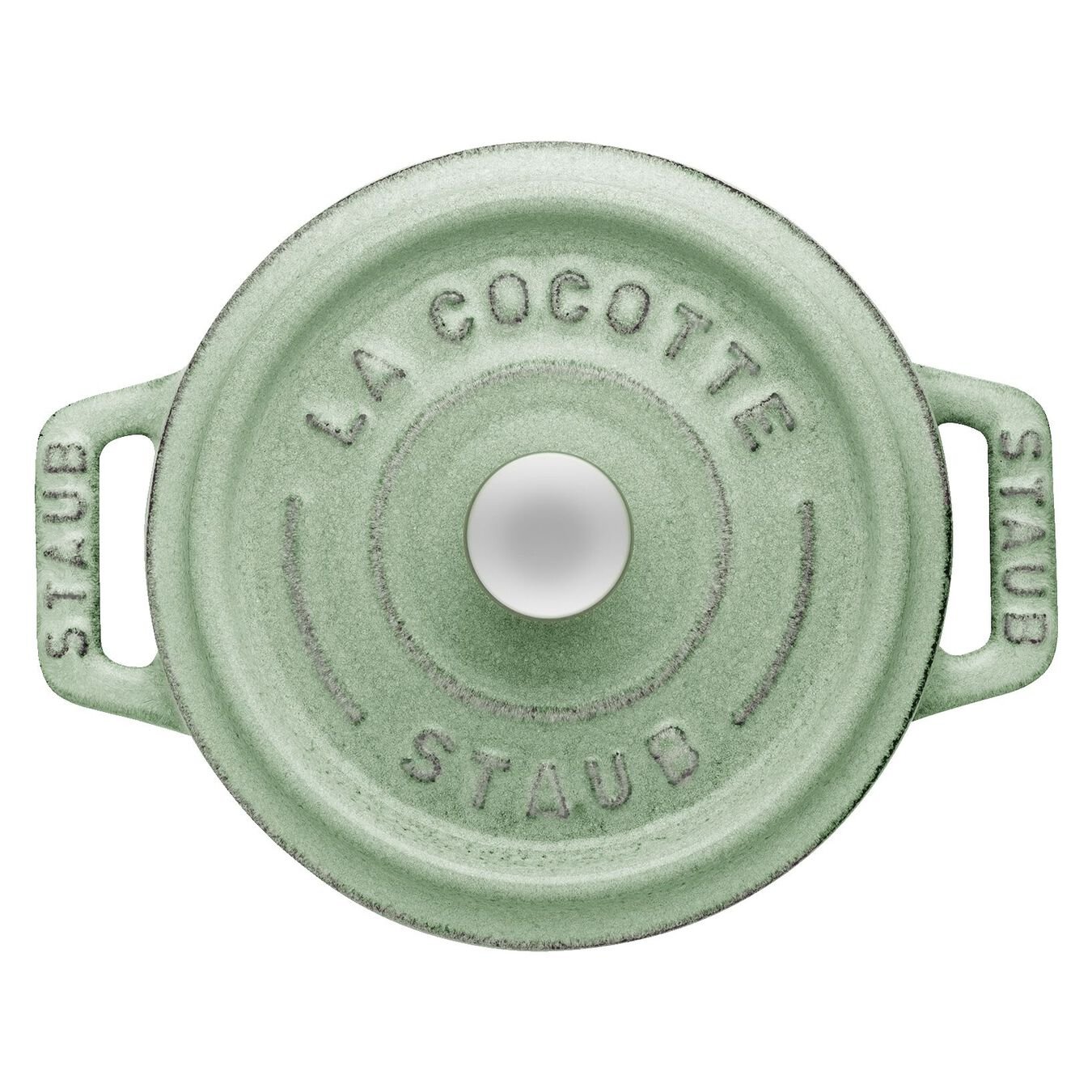 Mini Cocotte 10 cm, rund, Salbeigrün, Gusseisen,,large 4