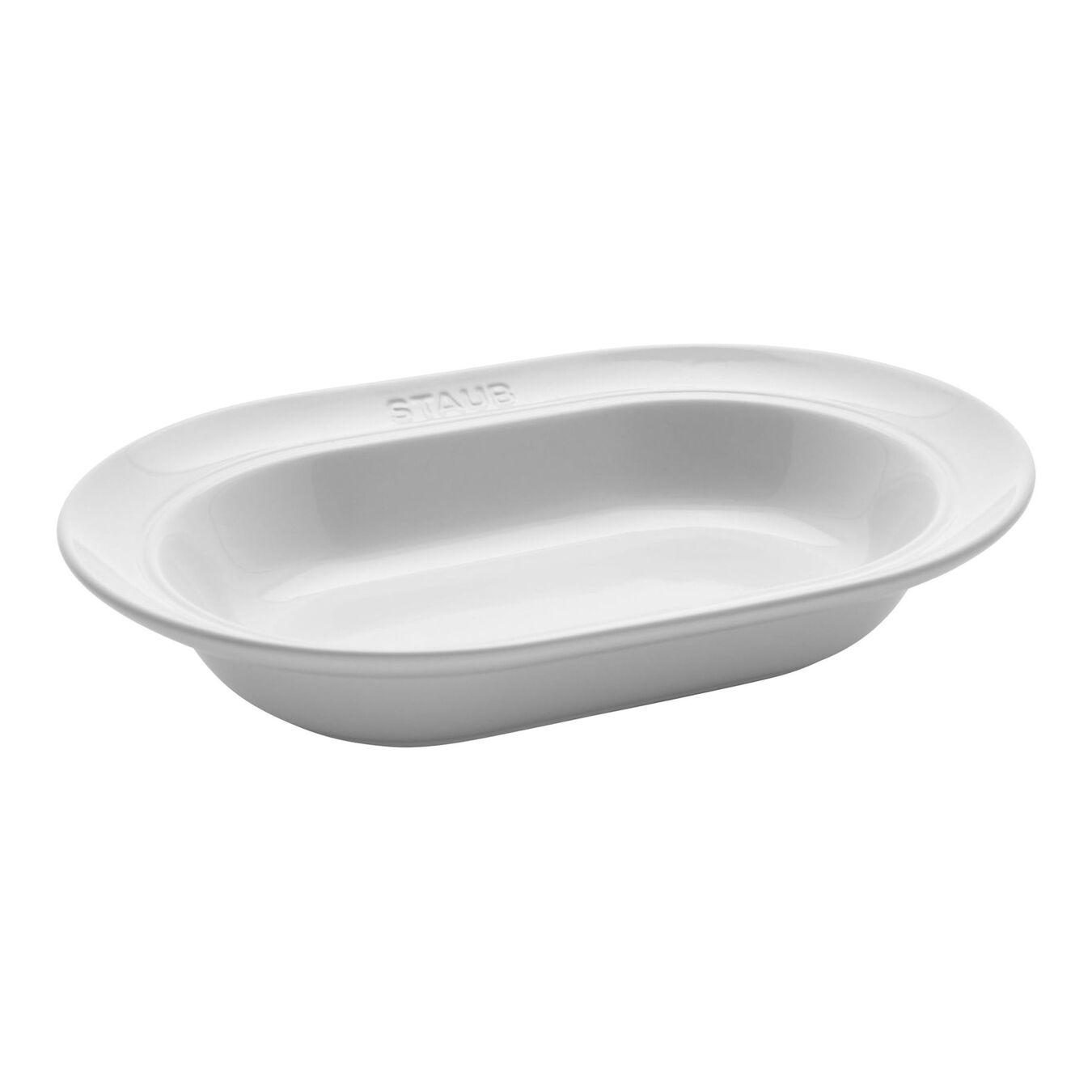 10-inch, oval serving dish, white,,large 1