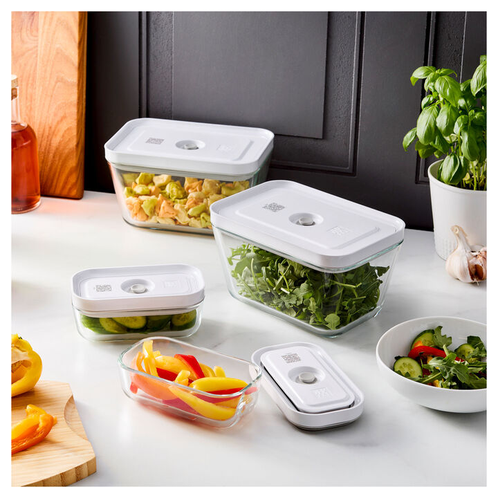 Fresh & Save, 4-pc, Vacuum Box Set, Glass, Grey, large 2