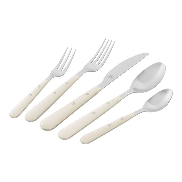 Avola, 20-pc, Matte, Flatware Set, Cream, large 1
