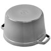5 qt, round, Tall Cocotte, graphite grey - Visual Imperfections,,large
