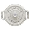La Cocotte, 10 cm round Cast iron Mini Cocotte white truffle, small 3