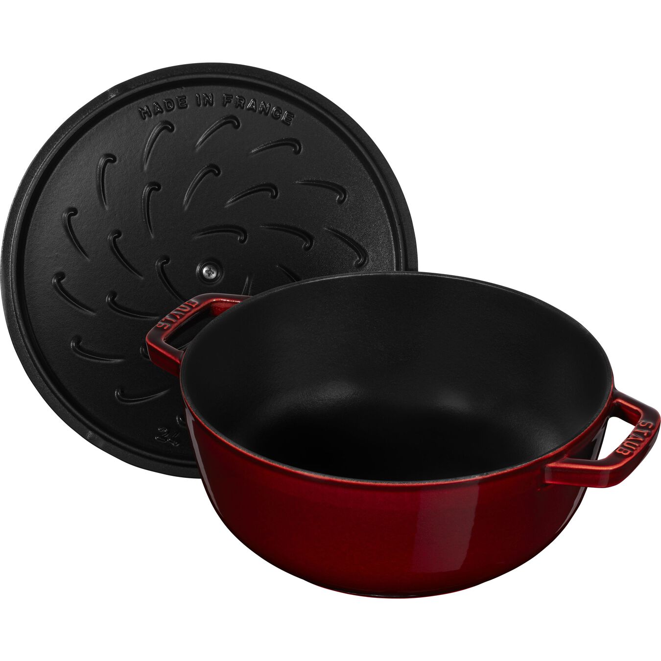 3.6 l cast iron round French oven, grenadine-red - Visual Imperfections,,large 5