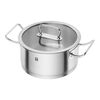 24 cm 18/10 Stainless Steel Stew pot silver,,large