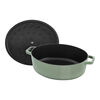 La Cocotte, 5.5 l cast iron oval French oven, sage - Visual Imperfections, small 3