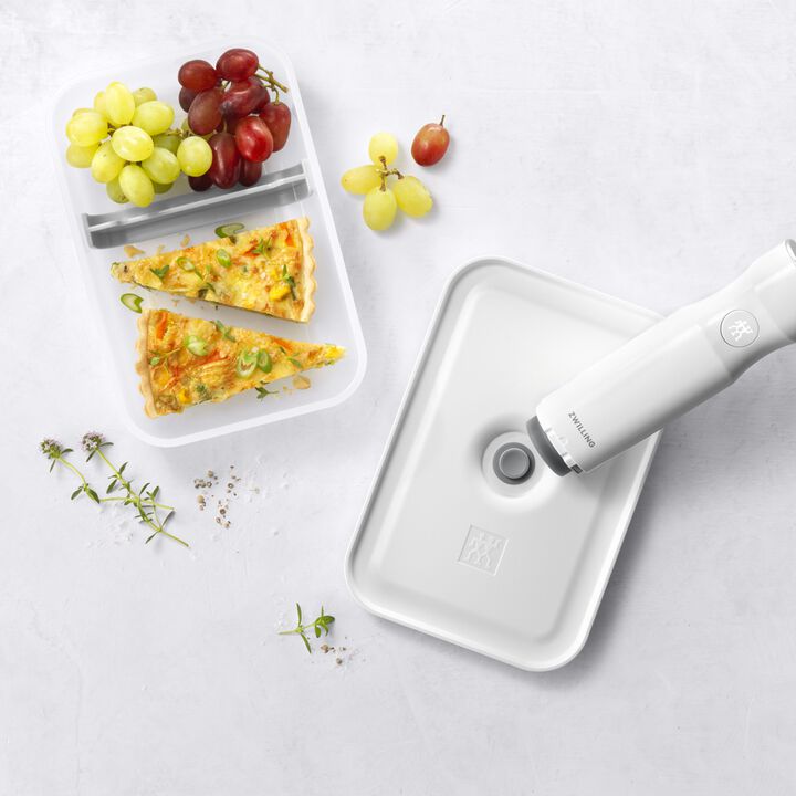 Fresh & Save, Vakuum Lunchbox L flach, Semitransparent-Grau, large 2