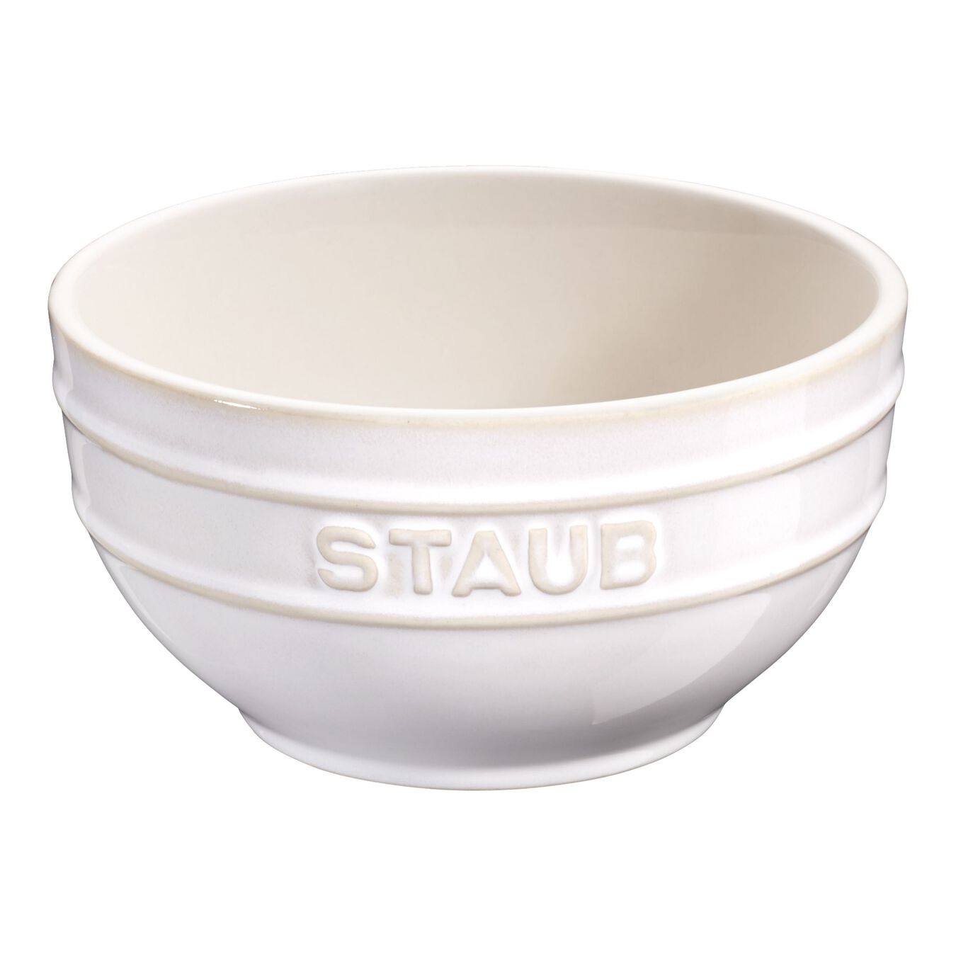 14 cm round Ceramic Bowl ivory-white,,large 1