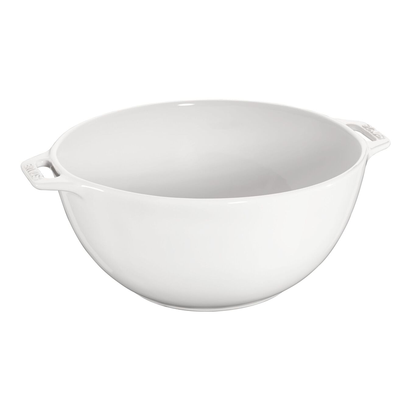 24 cm ceramic round Bowl, pure-white,,large 1