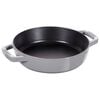 20 cm / 8 inch cast iron Frying pan with 2 handles, graphite-grey,,large