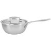 2 qt Saucier with lid, 18/10 Stainless Steel ,,large