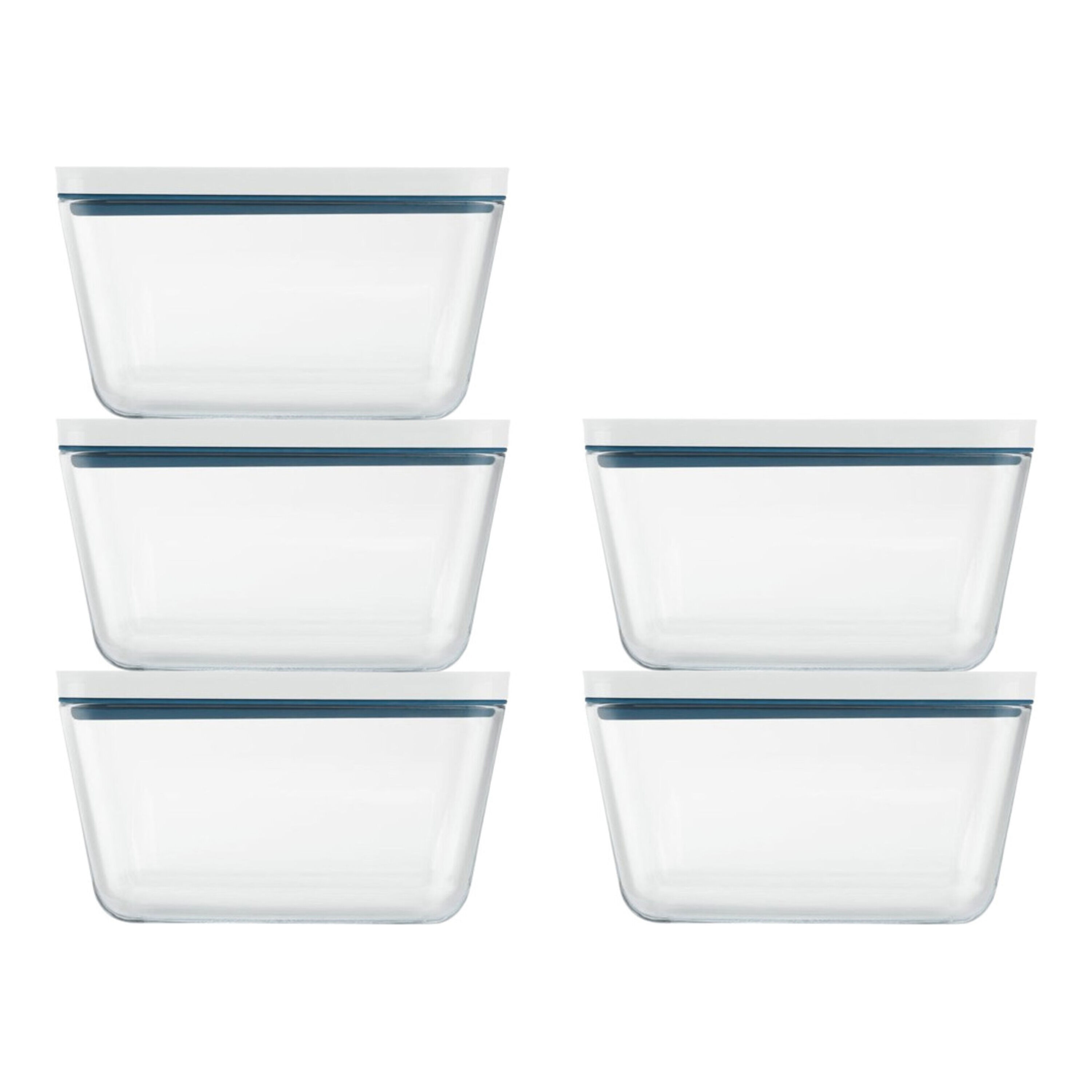 ZWILLING Fresh & Save Vacuümdozenset , 5-delig / L, glas, La-mer - Fresh & Save - ZWILLING