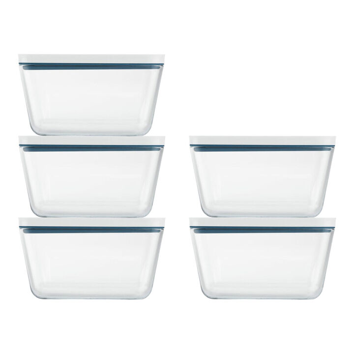 Fresh & Save, Set de boîtes sous vide, 5 pièces / L, verre, La-mer, large 1