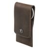 PREMIUM, 4-pc, Leather Snap Fastener Case, Brown, small 2