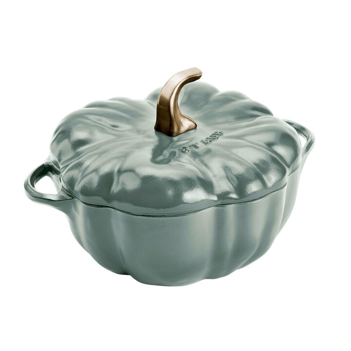 La Cocotte, 3.25 l cast iron pumpkin Cocotte, eucalyptus, large 1