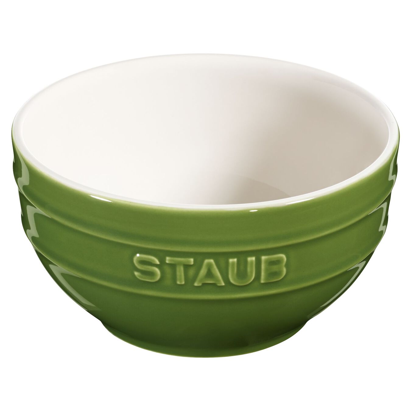 14 cm round Ceramic Bowl basil-green,,large 2