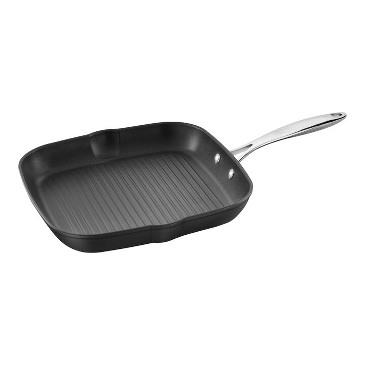 Forte, 28 x 28 cm square Aluminium Grill pan black, large 1