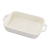 Ceramique, 20 cm x 16 cm rectangular Ceramic Oven dish ivory-white, small 1