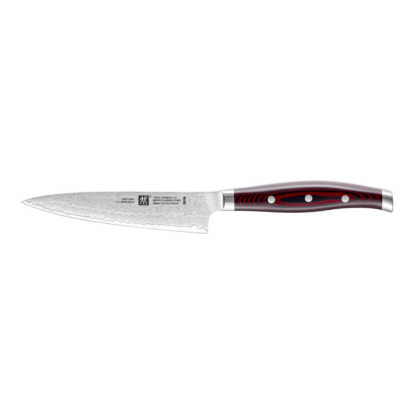Couteau de chef compact 13 cm, Rouge, Micarta,,large 1