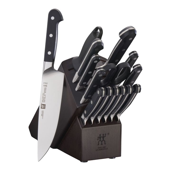 Pro, 16-pc, Knife block set, walnut, large 1