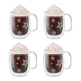 ZWILLING Sorrento Double Wall Glassware, 4-pc  Coffee Glass Mug Holiday Set