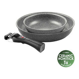 Stegepandesæt, 3-dele, Aluminium, Keramisk non-stick belægning