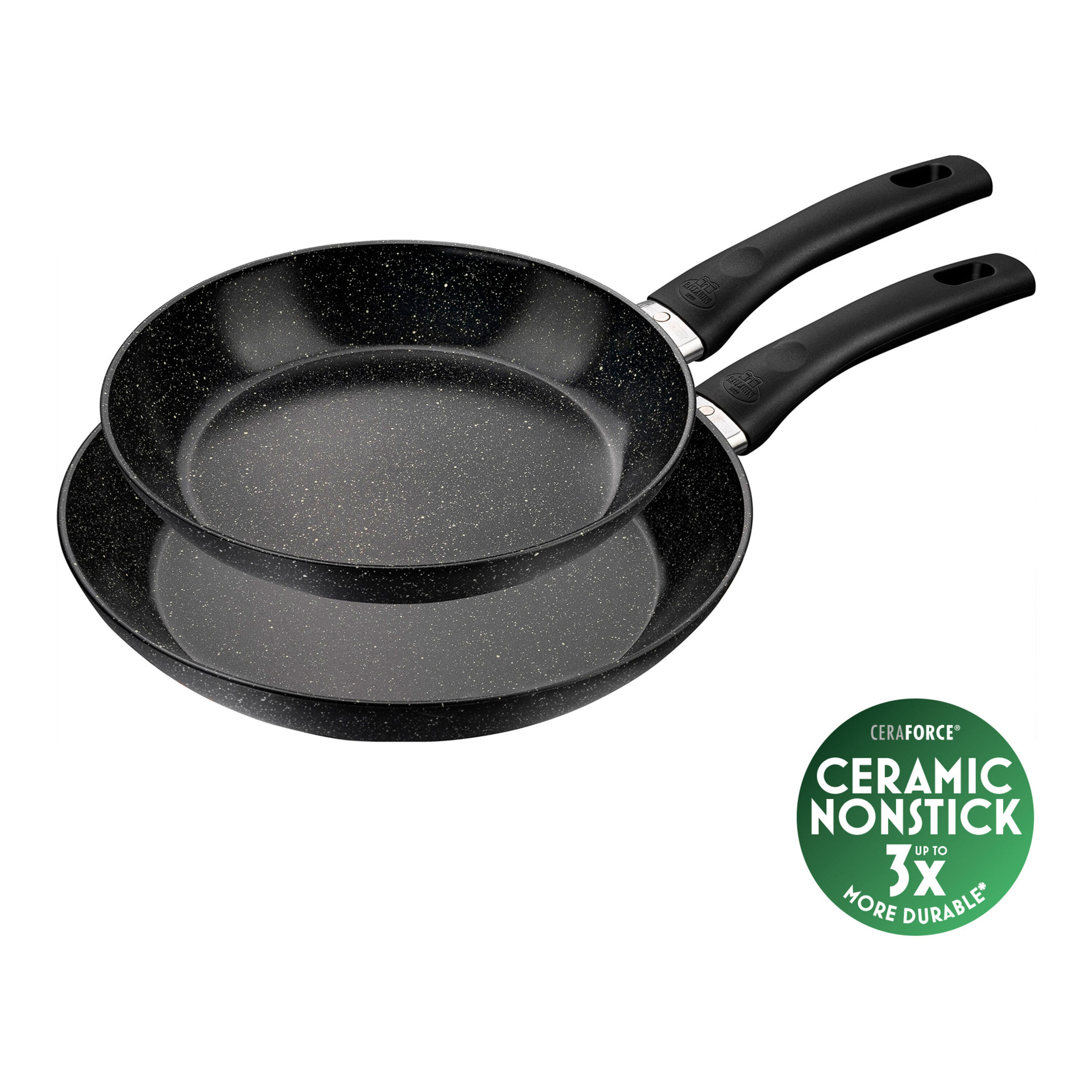 BALLARINI Vipiteno Bratpfannenset, 2-tlg. / 24/28 cm, Schwarz, Aluminium/ Antihaftbeschichtung Image