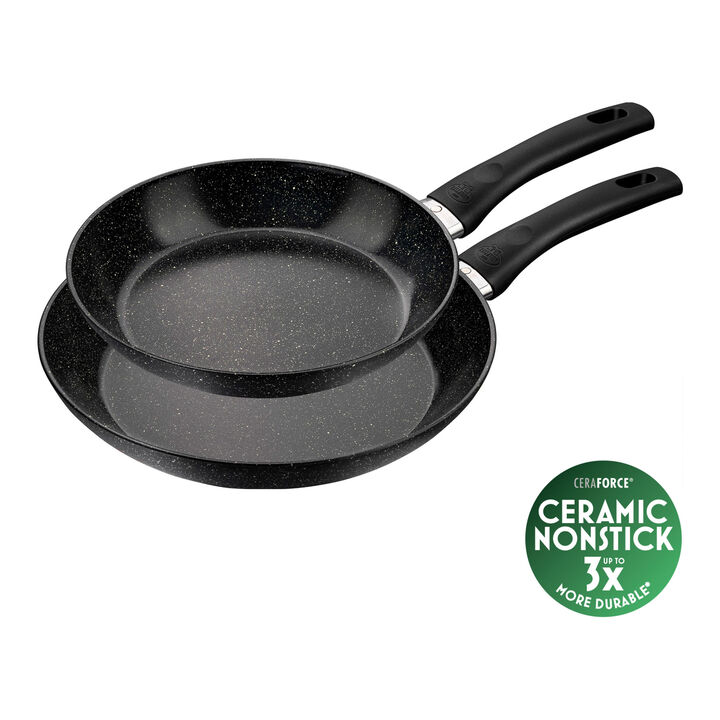 Vipiteno, Set di padelle, 2-pz. / 24/28 cm, nero, Alluminio, large 1