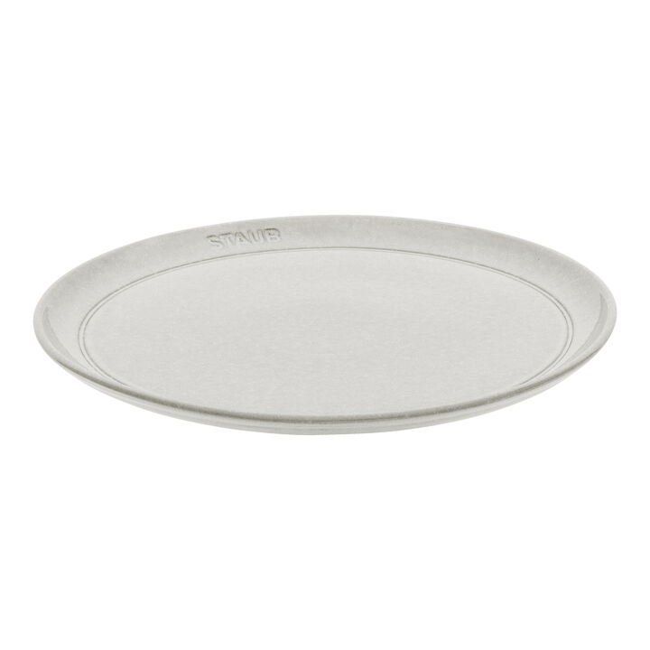 Dining Line, 26 cm ceramic Plate flat white truffle, large 1