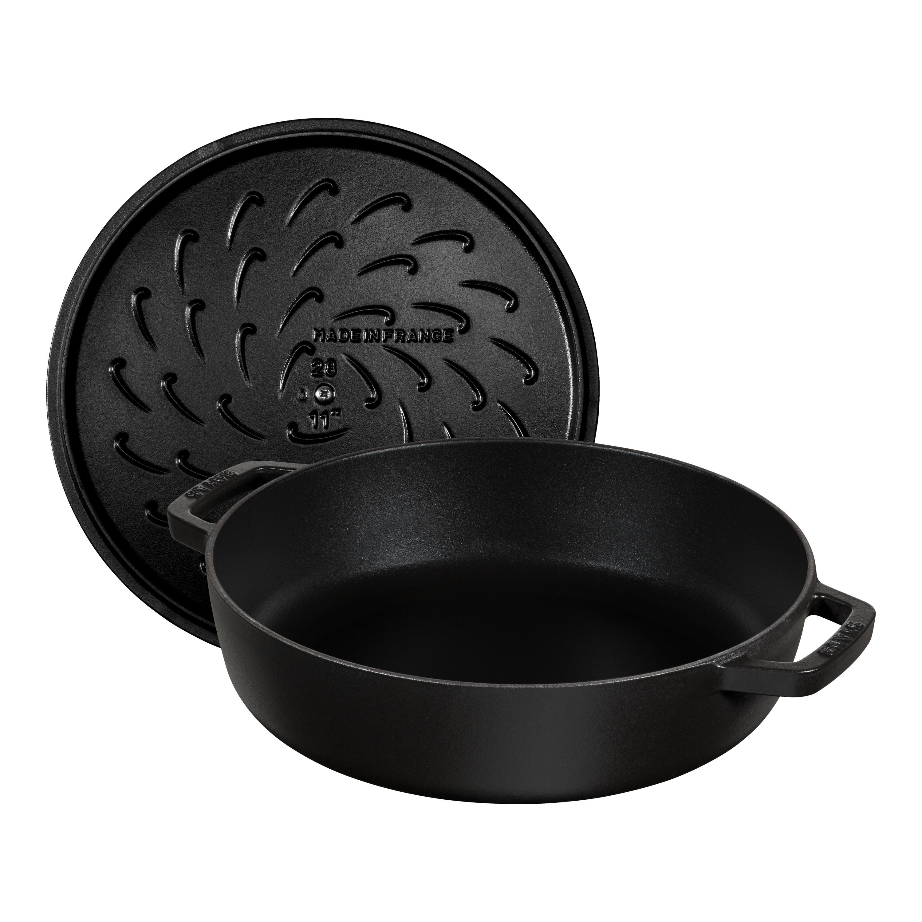 Staub Braisers Sauteerpan Chistera 24 cm / 2,5 l, Zwart - Braisers - Staub