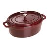 Cocotte 33 cm, oval, Grenadine-Rot, Gusseisen,,large