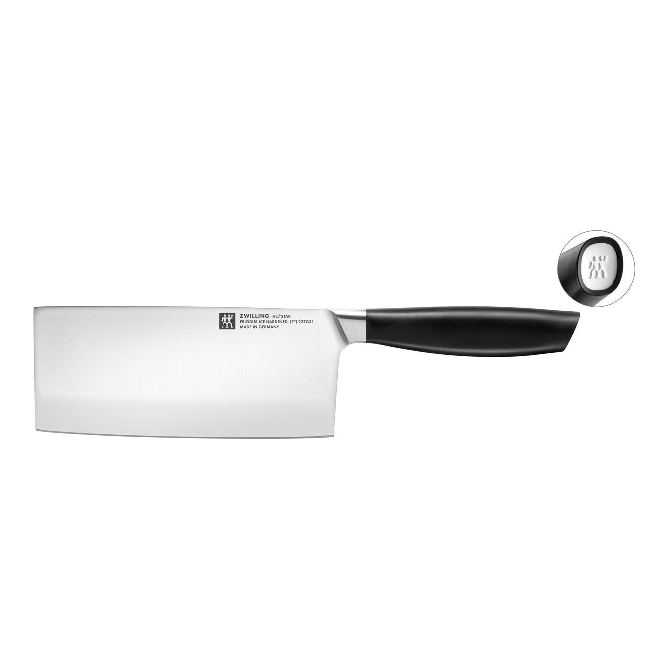 Kinesisk kokkekniv 18 cm, Hvid,,large 1