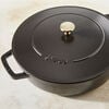 Braisers, 28 cm round Cast iron Saute pan Chistera black, small 13