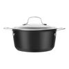 Elaro, 24 cm Aluminium Stock pot with glass lid black, small 7