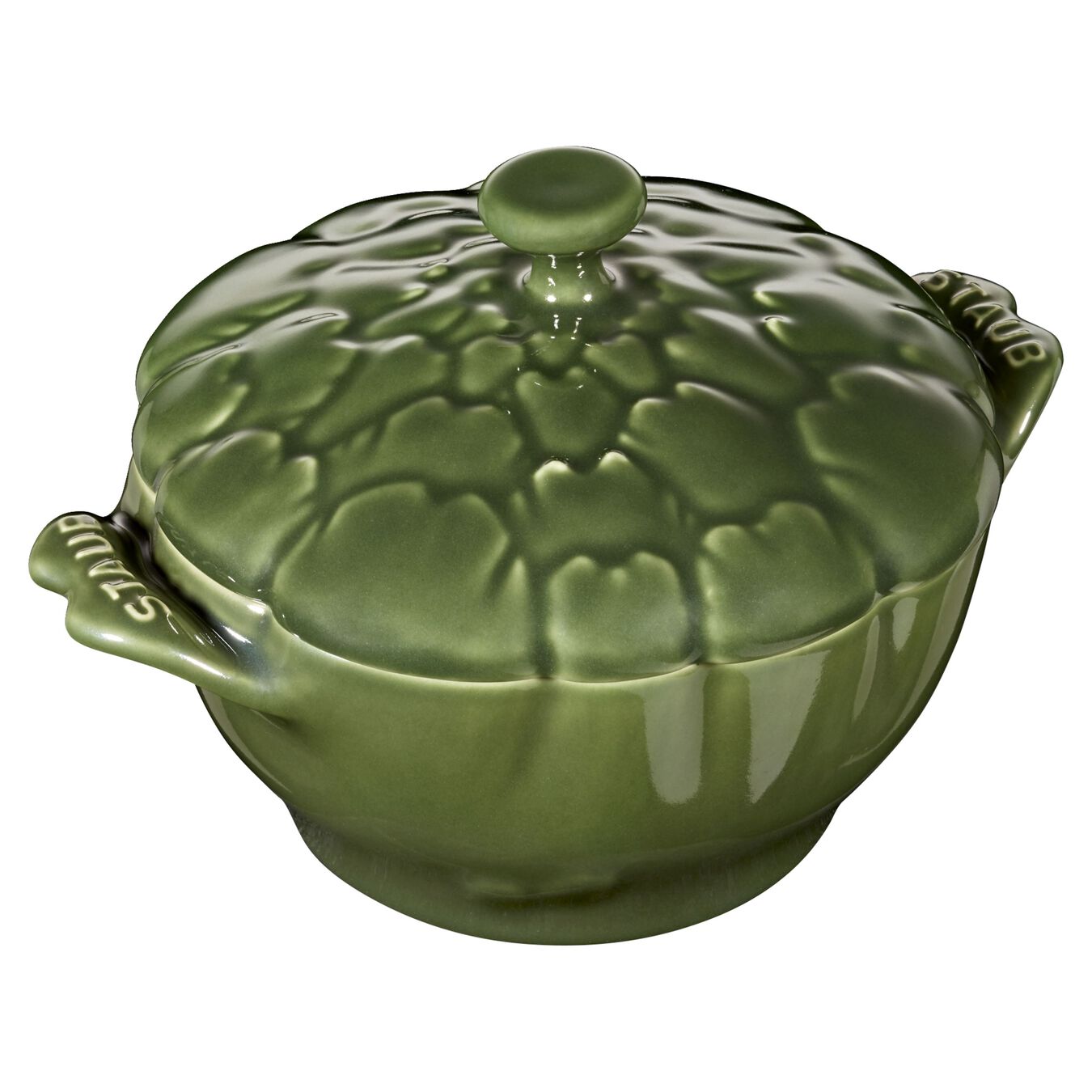 450 ml ceramic artichoke Cocotte, basil-green,,large 1