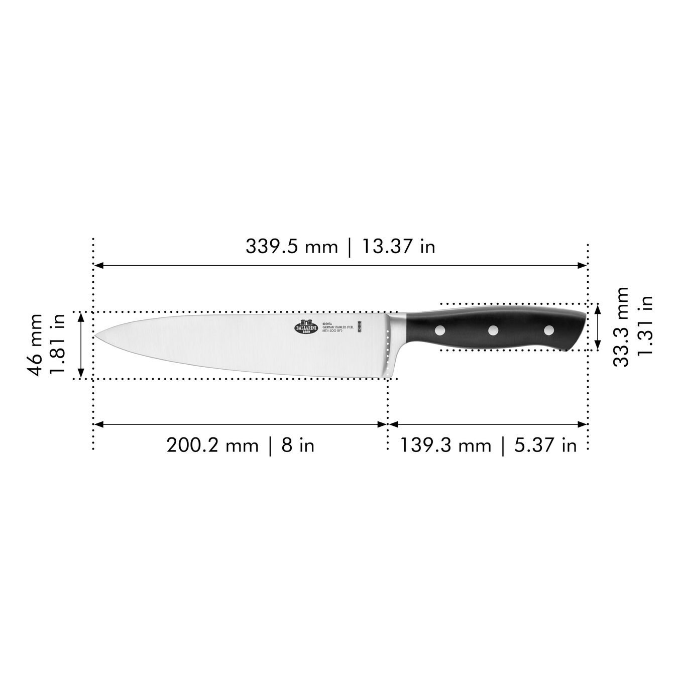 Cuchillo de chef 20 cm,,large 5