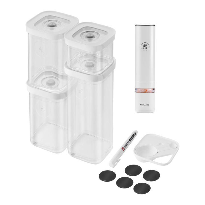 Fresh & Save, CUBE Set with Electric Spice Mill, small / 6 Piece, transparent-white, large 1