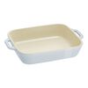 Ceramique, 3-pcs rectangular ceramic Ovenware set light blue, small 3