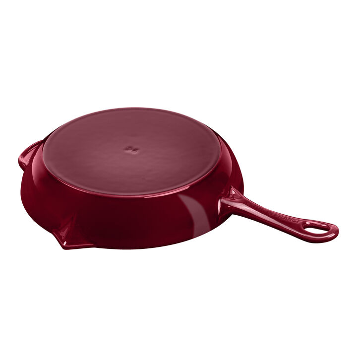 Pans, 26 cm / 10 inch cast iron Frying pan with pouring spout, Bordeaux, large 2