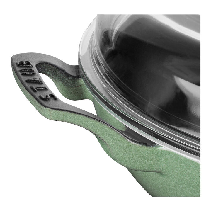 Cast Iron, 3.5 l cast iron round Heritage Braiser/Sauté Pan, sage, large 2