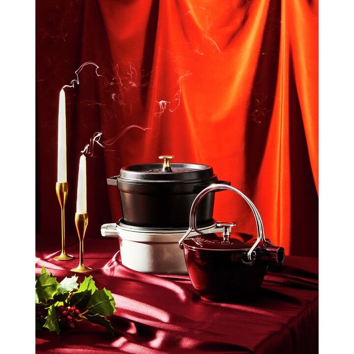 Cast Iron, 7 qt, Round, Dutch Oven, Black Matte - Factory Second, large 2