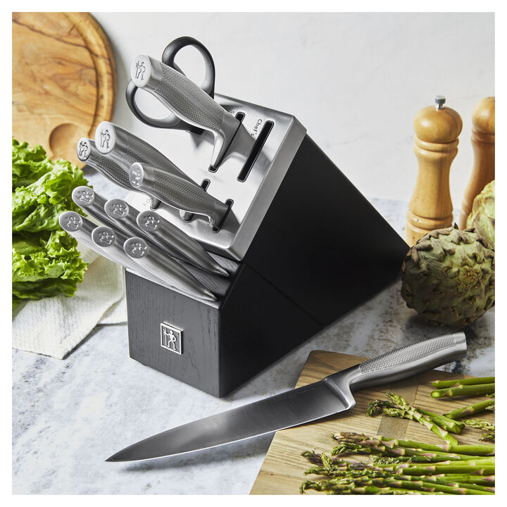 Diamond, 13-pcs, Knife block set, grey, large 4