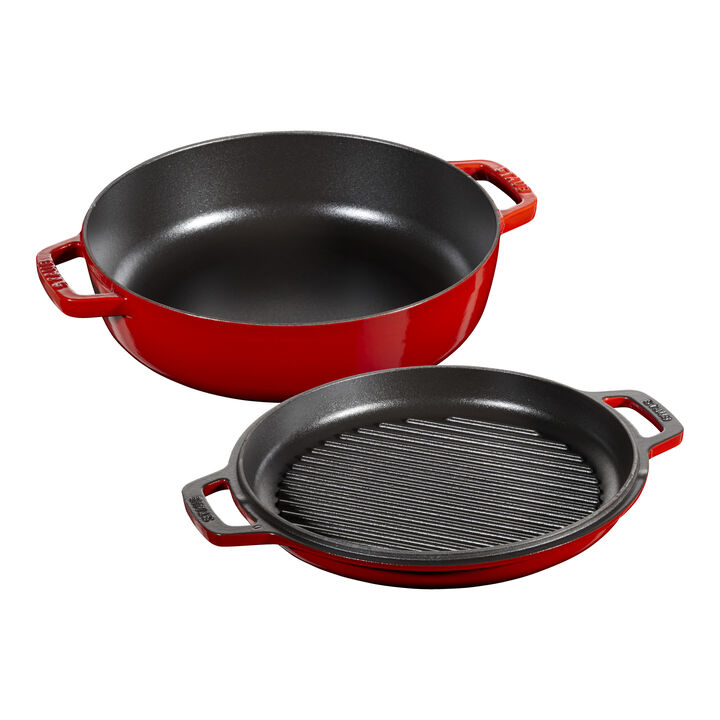 スキヤキ＆グリル, スキヤキ＆グリルパン 26 cm, チェリー, large 2